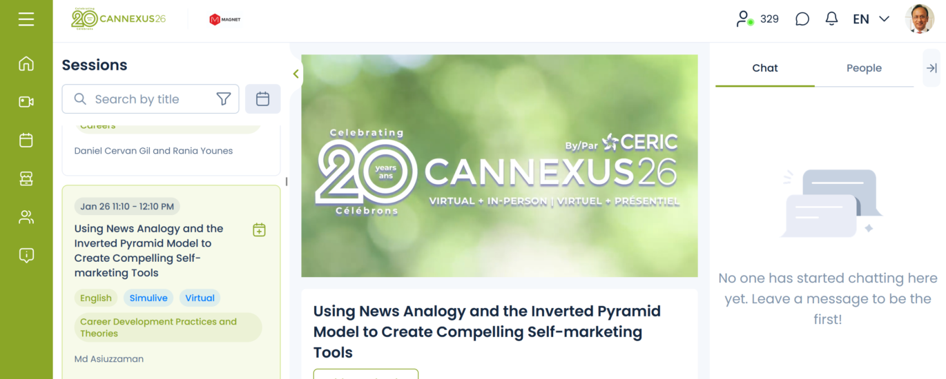 Conference page screenshot