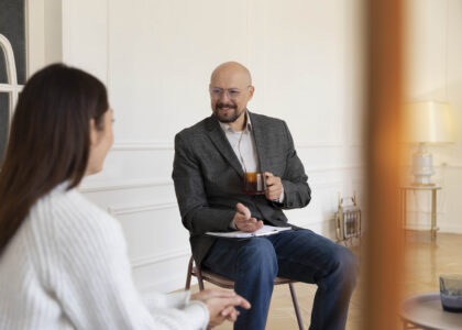 Career counsellor in session with a client.
