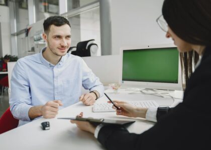 Interview setting.