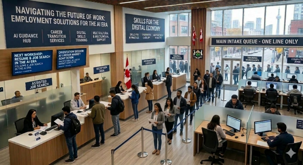 Employment services offices are busy supporting job seekers.